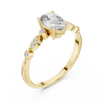Load image into Gallery viewer, Petal Side lab grown diamond ring