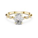 Load image into Gallery viewer, Petal Side lab grown diamond ring