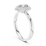 Load image into Gallery viewer, Halo Oval lab grown diamond ring