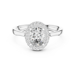 Load image into Gallery viewer, Halo Oval lab grown diamond ring