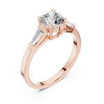 Load image into Gallery viewer, Tapered Baguette lab grown diamond ring
