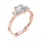 Load image into Gallery viewer, Cushion Trio lab grown diamond ring