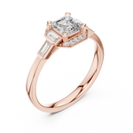 Load image into Gallery viewer, Gatsby Rosé Solitaire lab grown diamond ring