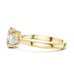 Load image into Gallery viewer, Oval Trapezoid Trio lab grown diamond ring