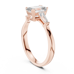 Load image into Gallery viewer, Emerald Deco lab grown diamond ring