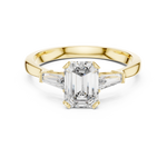 Load image into Gallery viewer, Emerald Deco lab grown diamond ring