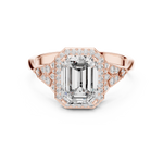 Load image into Gallery viewer, Heirloom Emerald Pavé lab grown diamond ring