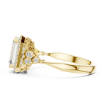 Load image into Gallery viewer, Heirloom Emerald Pavé lab grown diamond ring