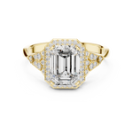 Load image into Gallery viewer, Heirloom Emerald Pavé lab grown diamond ring