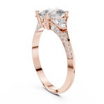 Load image into Gallery viewer, Tapered Pear Accent lab grown diamond ring
