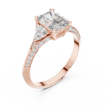 Load image into Gallery viewer, Radiant Wing lab grown diamond ring