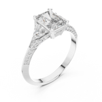 Load image into Gallery viewer, Radiant Wing lab grown diamond ring