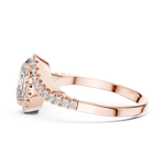 Load image into Gallery viewer, Oval S‑Curve Halo lab grown diamond ring