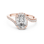 Load image into Gallery viewer, Oval S‑Curve Halo lab grown diamond ring