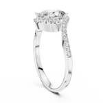Load image into Gallery viewer, Oval S‑Curve Halo lab grown diamond ring