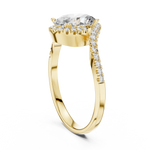 Load image into Gallery viewer, Oval S‑Curve Halo lab grown diamond ring