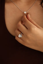 Load image into Gallery viewer, Classic Heart Shape lab grown diamonds ring