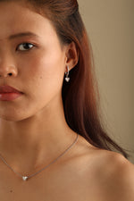 Load image into Gallery viewer, Celeste Heart Pavé Drops Lab Grown Diamond Earrings