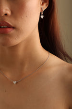 Load image into Gallery viewer, Celeste Heart Pavé Drops Lab Grown Diamond Earrings