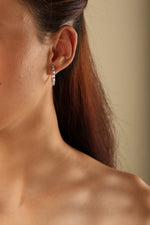 Load image into Gallery viewer, Classic Baguette Line lab grown diamonds earrings