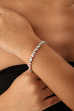 Load image into Gallery viewer, Lustra Pear Diamond Tennis Bracelet