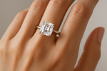 Load image into Gallery viewer, 2CT ASSCHER CUT DIAMOND RING ON HAND