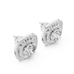Load image into Gallery viewer, Regal Cushion Halo Studs