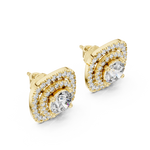 Load image into Gallery viewer, Regal Cushion Halo Studs