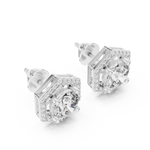Load image into Gallery viewer, Hexa Halo Solitaire Studs