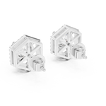 Load image into Gallery viewer, Hexa Halo Solitaire Studs