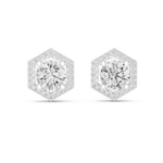 Load image into Gallery viewer, Hexa Halo Solitaire Studs