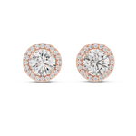 Load image into Gallery viewer, Radiant Halo Solitaire Studs