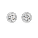 Load image into Gallery viewer, Radiant Halo Solitaire Studs