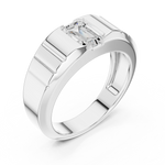 Load image into Gallery viewer, Angular Channel Mens Ring — 0.95ct