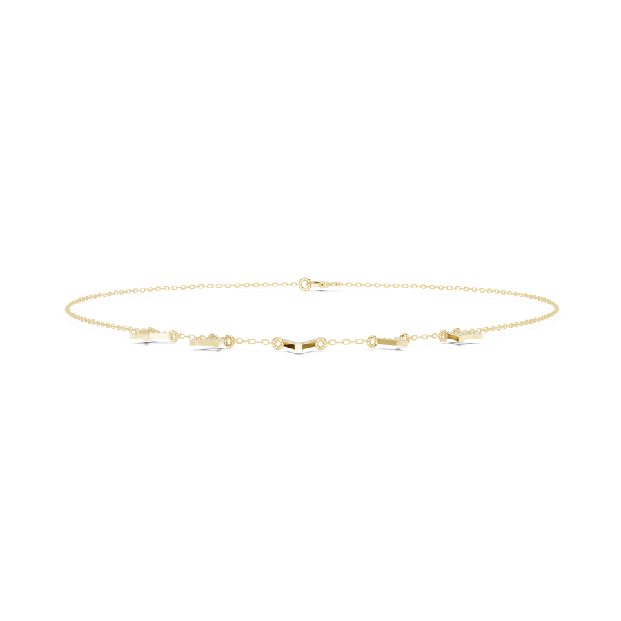 KAVYA Name Letter Necklace — 0.31ct
