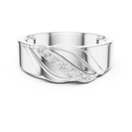 Load image into Gallery viewer, Graduated Diagonal Mens Ring — 0.14ct
