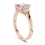 Load image into Gallery viewer, Versailles Asscher Three-Stone Diamond Ring