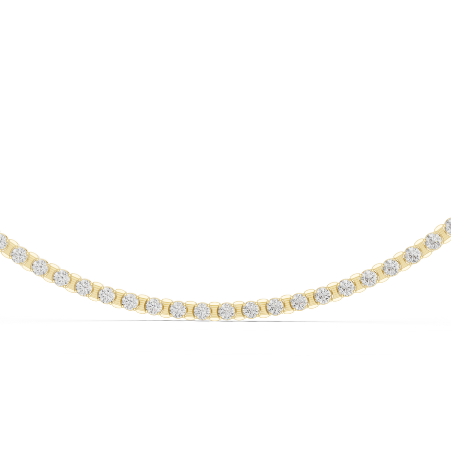 Even-Set Tennis Necklace — 14.02ct