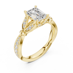Load image into Gallery viewer, Emeraude 1.30ct Emerald Cut Diamond Ring