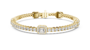 Emerald Station Bracelet — 5.28ct