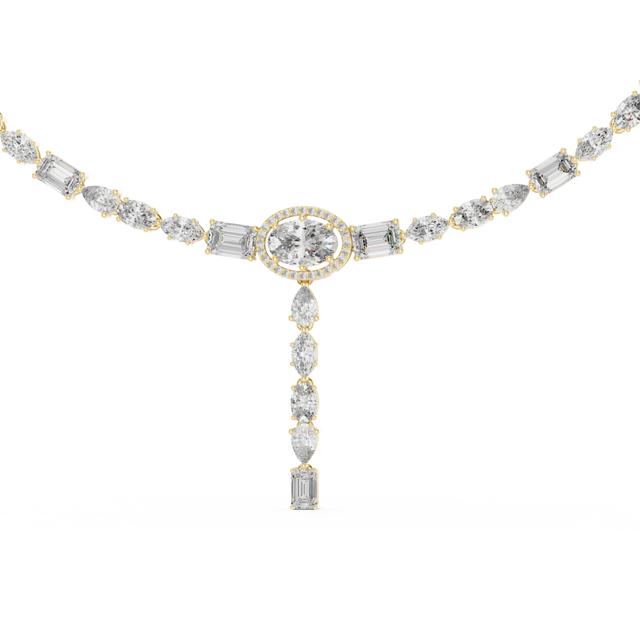 Cascading Multi-Cut Drop Necklace — 14.27ct