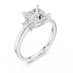 Load image into Gallery viewer, Royale Princess Cut Three-Stone Diamond Engagement Ring