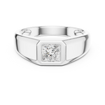 Load image into Gallery viewer, Princess Signet Mens Ring — 0.50ct