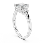 Load image into Gallery viewer, Versailles Asscher Three-Stone Diamond Ring
