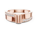 Load image into Gallery viewer, Geometric Sweep Mens Ring — 0.18ct