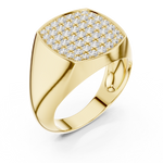 Load image into Gallery viewer, Grid Signet Mens Ring — 0.70ct