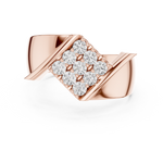 Load image into Gallery viewer, Collet Grid Signet Mens Ring — 0.45ct