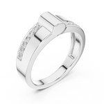 Load image into Gallery viewer, Geometric Sweep Mens Ring — 0.18ct