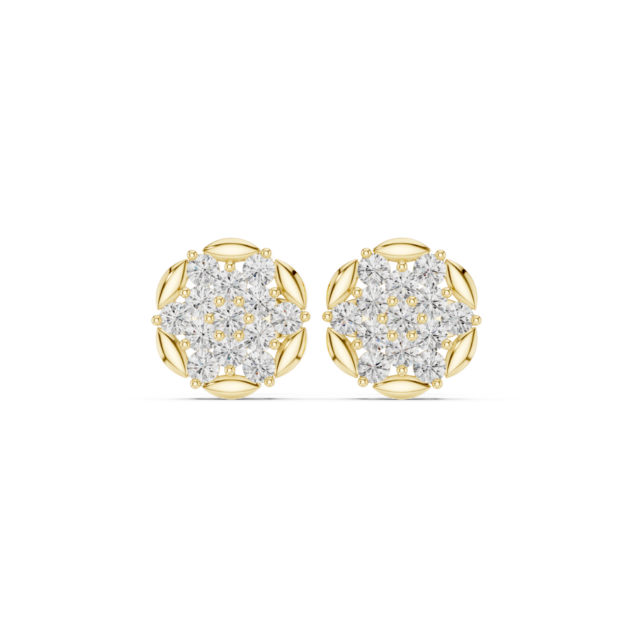 Sia Diamond Solitaire Stud Earrings
