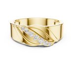 Load image into Gallery viewer, Graduated Diagonal Mens Ring — 0.14ct
